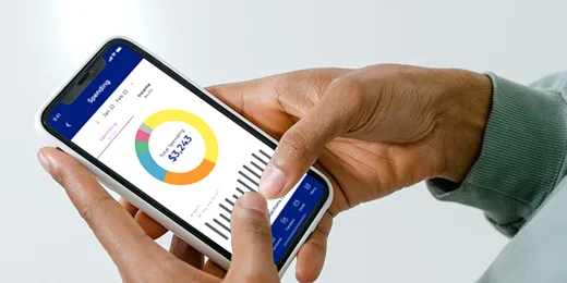 a person using the mobile app